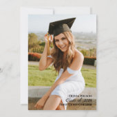 Foto Graduation Party Aangepaste Uitnodigingen (Achterkant)