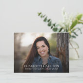 Foto Graduation Party Bohemian Floral Kaart (Staand voorkant)