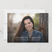 Foto Graduation Party Bohemian Floral Kaart (Voorkant)