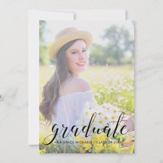 Foto Graduation Party  Botanical Kaart (Voorkant)