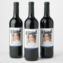 Foto Graduation Party Elegant Modern Script Wijn