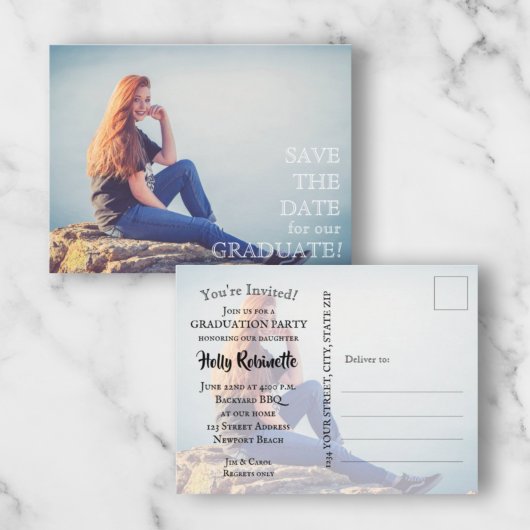 Foto Graduation Party Invitation Briefkaart