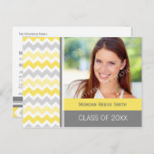 Foto Graduation Party Invitation Briefkaart Chevro (Voorkant / Achterkant)