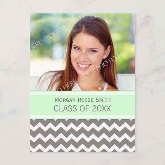 Foto Graduation Party Invitation Briefkaart Chevro (Voorkant)