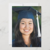 Foto Graduation Party Invitation Grey Coral Kaart (Achterkant)