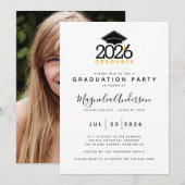 Foto Graduation Party Invitation Kaart (Voorkant / Achterkant)