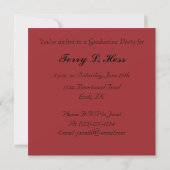 Foto Graduation Party Invitation Kaart (Achterkant)