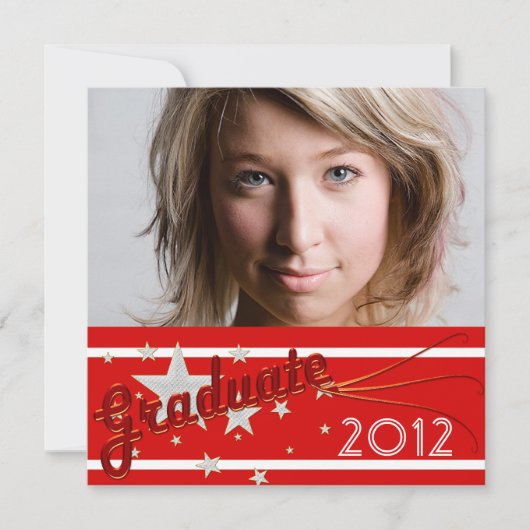 Foto Graduation Party Invitation Kaart (Voorkant)