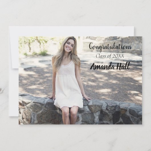 Foto Graduation Party Invitation Kaart (Voorkant)
