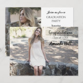 Foto Graduation Party Invitation Kaart (Voorkant / Achterkant)