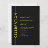 Foto Graduation Party Modern Script Black Gold (Achterkant)