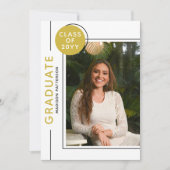 Foto Graduation Party Modern Script Black Gold (Voorkant)