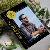 Foto Graduation Party Modern Script Black Gold