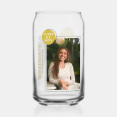 Foto Graduation Party Modern Script Black Gold Blikvorm Glas (Voorkant)