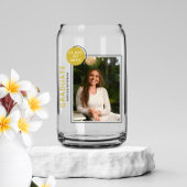 Foto Graduation Party Modern Script Black Gold Blikvorm Glas