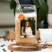 Foto Graduation Party Modern Script Black Sinaasap Blikvorm Glas