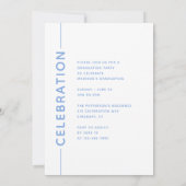 Foto Graduation Party Modern Script Blue (Achterkant)
