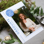 Foto Graduation Party Modern Script Blue