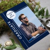 Foto Graduation Party Modern Script Blue White