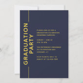 Foto Graduation Party Modern Script Blue Yellow (Achterkant)