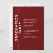 Foto Graduation Party Modern Script Burgundy (Achterkant)