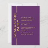 Foto Graduation Party Modern Script Paars Gold (Achterkant)