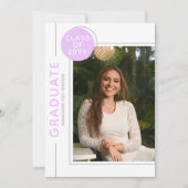 Foto Graduation Party Modern Script Paars Grey (Voorkant)