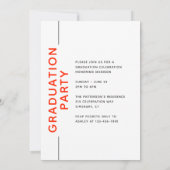 Foto Graduation Party Modern Script Red Grey (Achterkant)