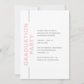 Foto Graduation Party Modern Script roze grijs (Achterkant)