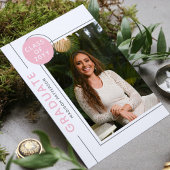 Foto Graduation Party Modern Script roze grijs