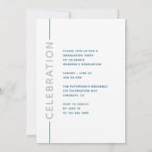 Foto Graduation Party Modern Script Silver Blue (Achterkant)