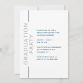 Foto Graduation Party Modern Script Silver Blue (Achterkant)