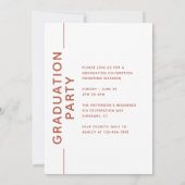 Foto Graduation Party Modern Script Terracotta (Achterkant)