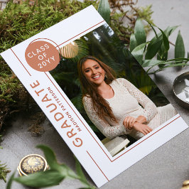 Foto Graduation Party Modern Script Terracotta