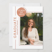 Foto Graduation Party Modern Script Terracotta (Voorkant)