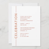 Foto Graduation Party Modern Script Terracotta (Achterkant)