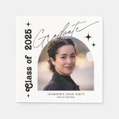 Foto Graduation Party Retro Typografie Servet (Voorkant)