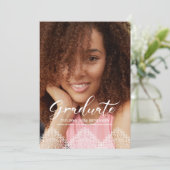 Foto Graduation Party Romantic Lace Kaart (Staand voorkant)