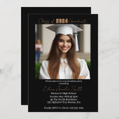 Foto Graduation Party Uitnodiging - Aankondiging (Voorkant / Achterkant)