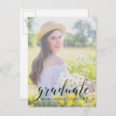 Foto Graduation Party Uitnodiging Briefkaart (Voorkant / Achterkant)
