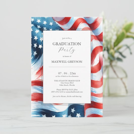 Foto Graduation Party Uitnodigingen Amerikaanse vl (Staand voorkant)