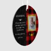 Foto Granddad Quote gepersonaliseerd Ornament (voorkant)
