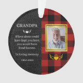 Foto Granddad Quote gepersonaliseerd Ornament (voorkant)