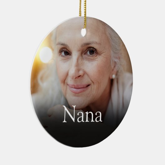 Foto Grandma Grandmoeder Definition roze Keramisch Ornament (Rechts)