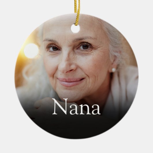 Foto Grandma Grandmoeder Definition roze Keramisch Ornament (Voorkant)