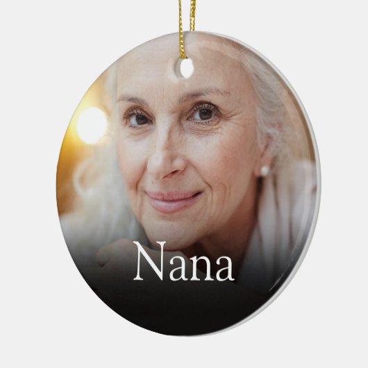 Foto Grandma Grandmoeder Definition roze Keramisch Ornament (Links)