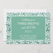 Foto Grappig Miss Your Faces Groene Sneeuwvlok Cov Feestdagenkaart (Achterkant)