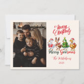 Foto Grappig Prettig Eendenkerstmis Feestdagenkaart (Voorkant)