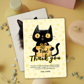 Foto Grappig Zwarte Kat Verjaardag Bedankt Card Kaart