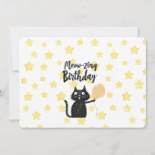 Foto Grappig Zwarte Kat Verjaardag Bedankt Card Kaart (Achterkant)